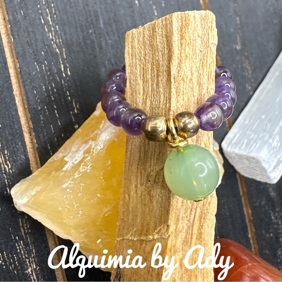 Alquimia Purple Ring Elegant Jewelry amethyst charms - Picture 1 of 4